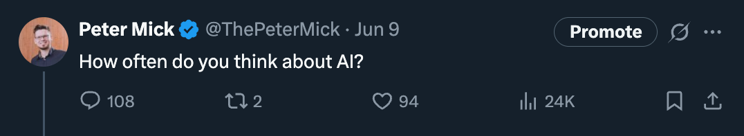 How often do you think about AI?